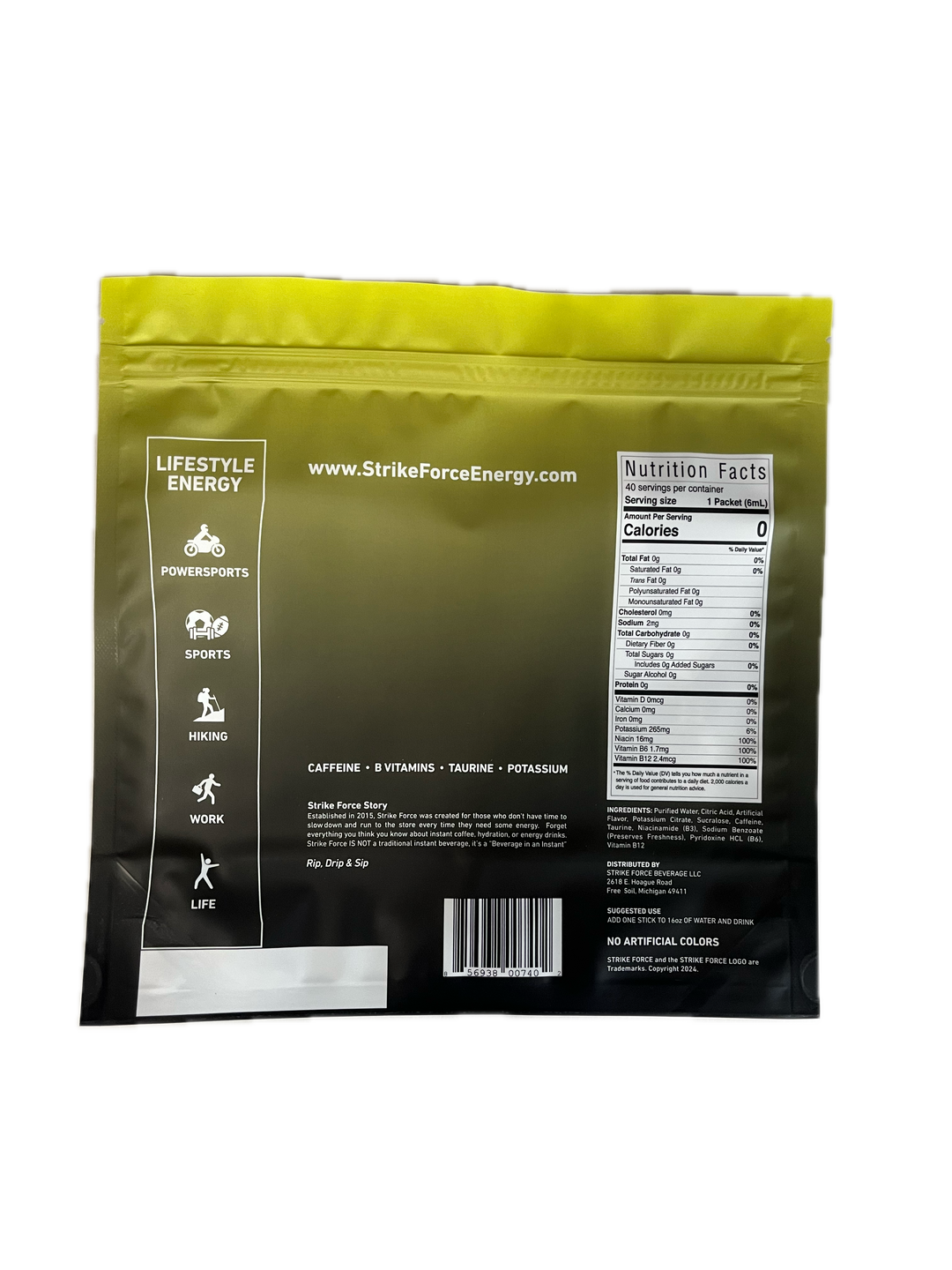 Strike Force Energy Lemon - 40 Liquid Packs