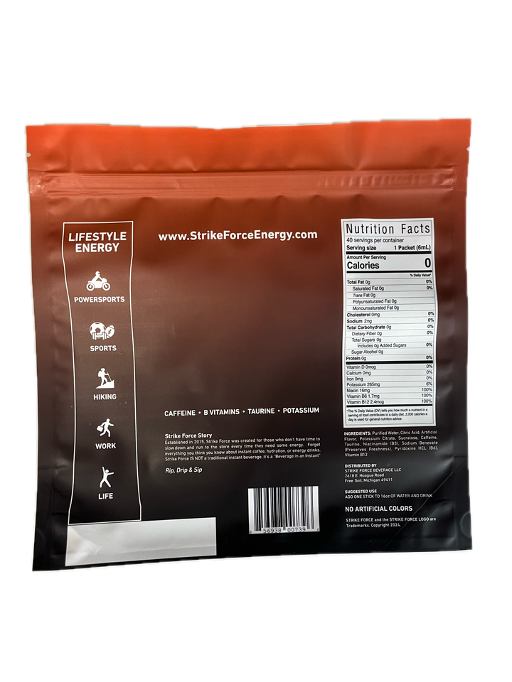 Strike Force Energy Orange - 40 Liquid Packs