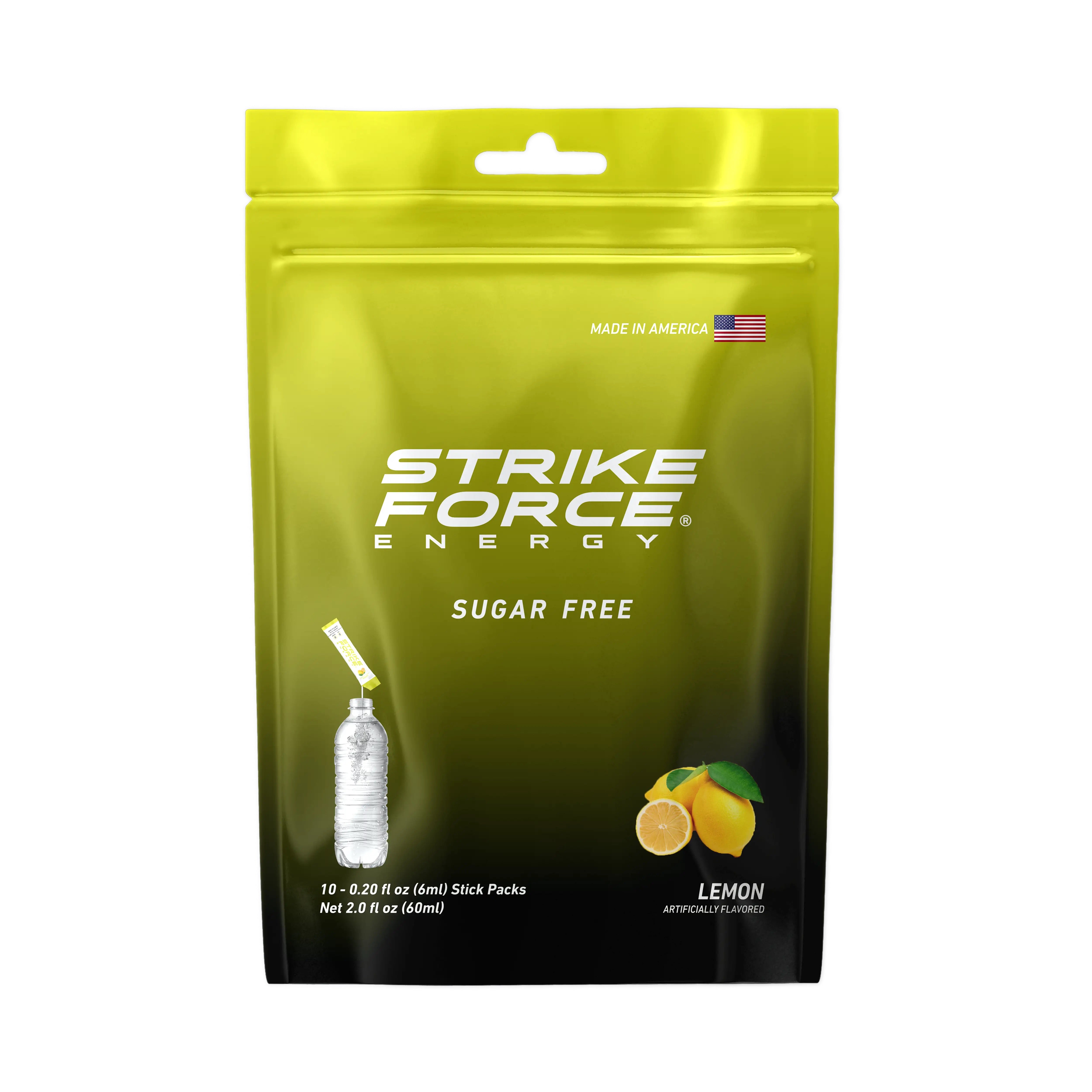 Strike Force Energy Drink Mix - Lemon Flavor - Natural Tasting Caffeine Drink - Turn Any Drink into a Healthy Energy Drink - Zero Calories, Keto Strike Force Energy Drink Mix - Lemon Flavor - Natural Tasting Caffeine Drink - Turn Any Drink into a Healthy Energy Drink - Zero Calories, Keto