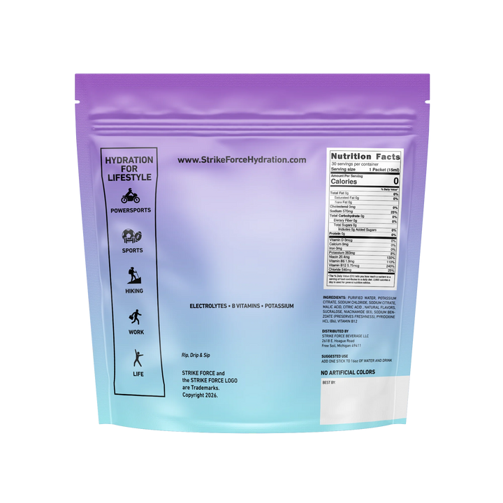 Strike Force Hydration Grape - 30 Liquid Packs