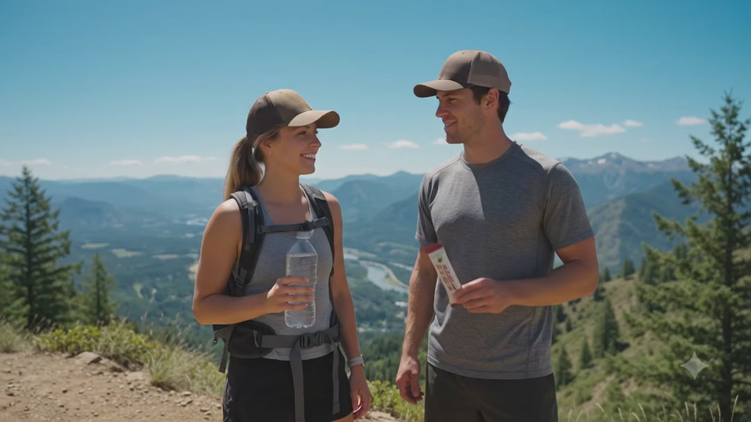 Hiking Couple preparing Strike Force Energy