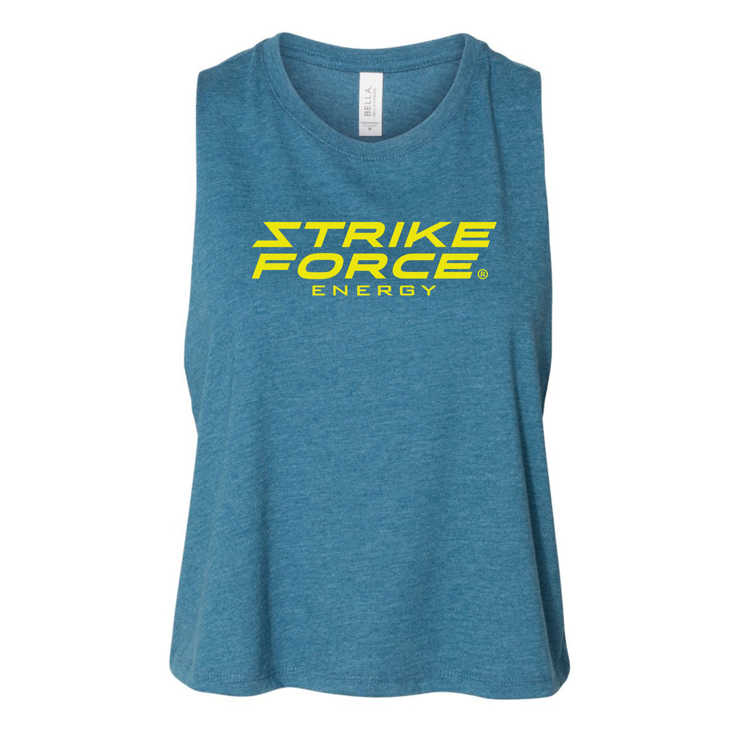 Strike Force Stacked Ladies Cropped Tank