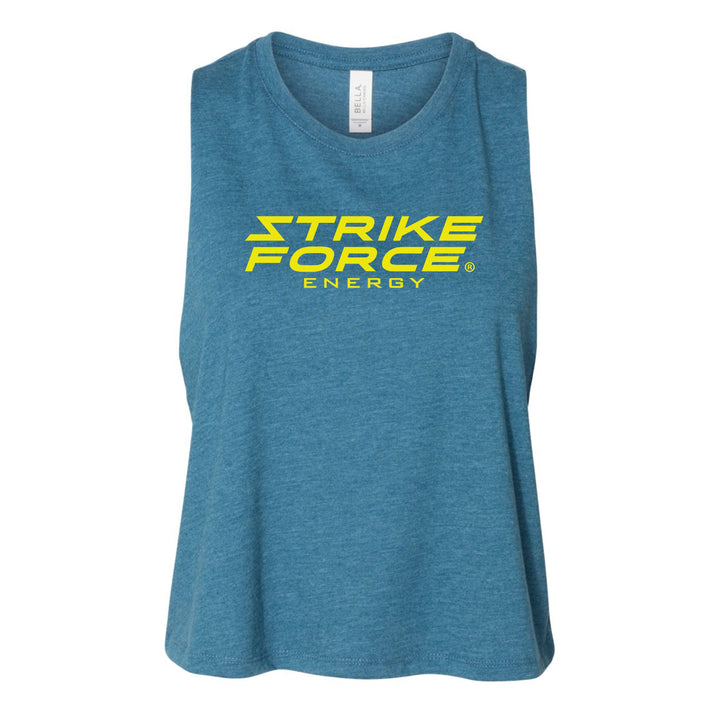 Strike Force Stacked Ladies Cropped Tank